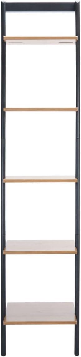 Yassi 5 Tier Leaning Etagere - ETG9403 - Natural/Charcoal - Safavieh