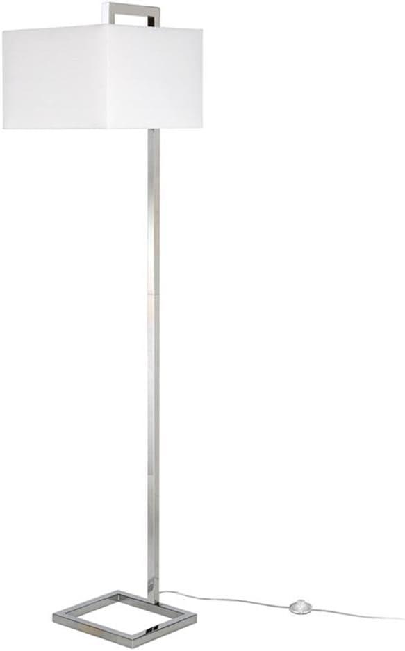 Evelyn&Zoe Modern Metal Floor Lamp with Square Shade