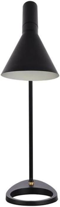 Maklaine Modern 1-Light Modern Metal Table Lamp in Black Finish