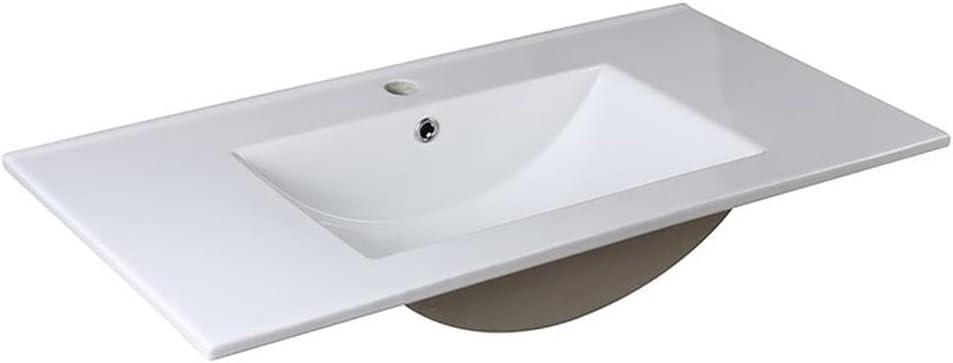 Fresca Allier 18.25'' White Ceramic Rectangular Bathroom Sink with Overflow