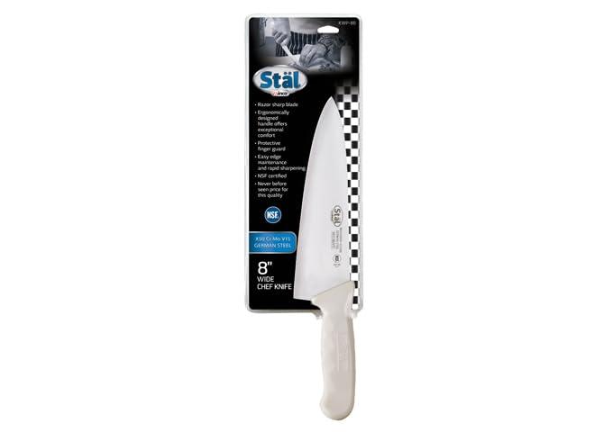 Winco KWP-80, 8-Inch Cook's Knife with Polypropylene Handle, NSF