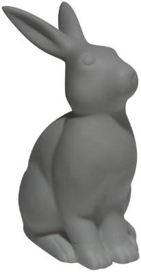 Gracie Oaks Creekwood Home 10.43" Glowing Ceramic Bunny Rabbit Light, For Home Décor, Nightstand, End Table, Entryway, Bookshelf, Kid's Room, White