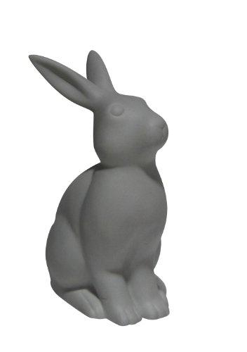 Gracie Oaks Creekwood Home 10.43" Glowing Ceramic Bunny Rabbit Light, For Home Décor, Nightstand, End Table, Entryway, Bookshelf, Kid's Room, White