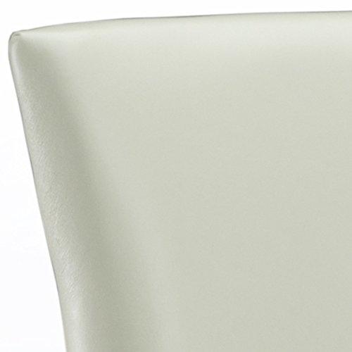 Becca 19''H Dining Chair with Silver Nail Heads - Cream/Leather - Safavieh