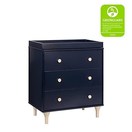 Lolly Navy and Natural 3-Drawer Sustainable Pine Dresser