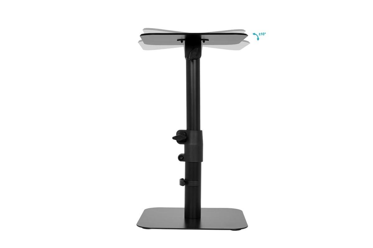 Monoprice Desktop Freestanding Speaker Stands Pair Adjustable with Cable Management, For Medium/Large Bookshelf Studio Monitor Speakers