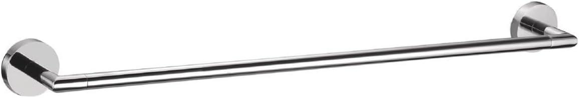 Polished Chrome Contemporary 24" Wall Mounted Towel Bar