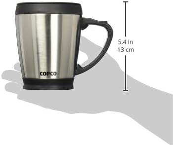 Copco 16 oz Stainless Steel Travel Mug with Black Lid