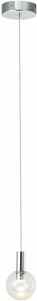 Sienna 5-in Integrated LED Height Adjustable ETL Certified Pendant Light with Globe Shade