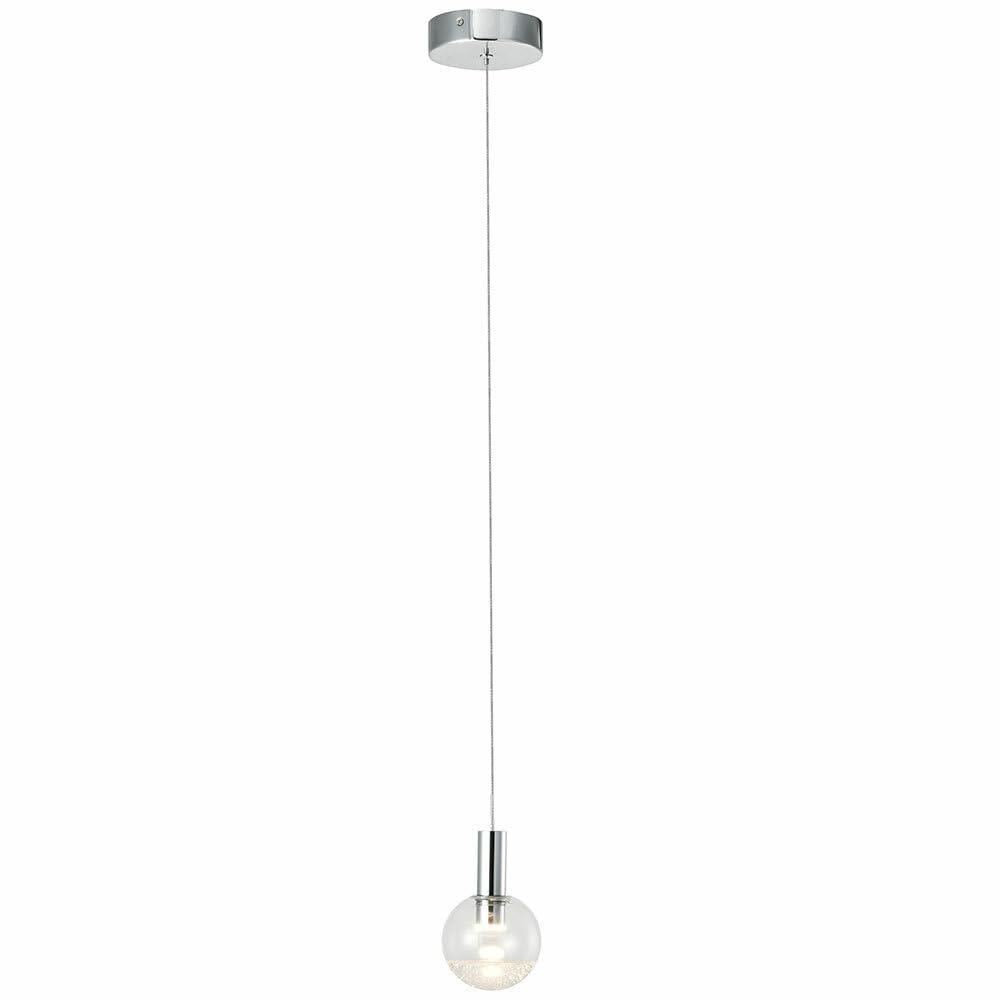 VONN Lighting Sienna 5-in Integrated LED Height Adjustable ETL Certified Pendant Light with Globe Shade