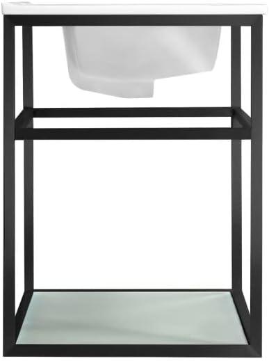 Pierre 30 Single, Open Shelf, Metal Frame Bathroom Vanity