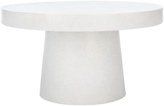Jaria Faux Concrete Coffee Table - White Terrazzo - Safavieh