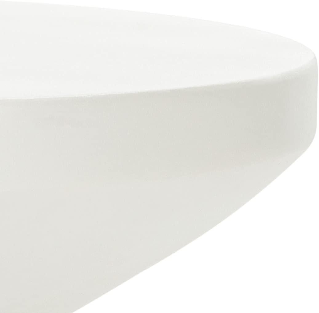Katara Concrete Accent Stool - Indoor/Outdoor - VNN1034 - White - Safavieh