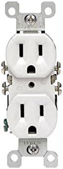 Leviton 12650-00W 12650-00W 15 Amps 125 V Duplex White Outlet 5-15R