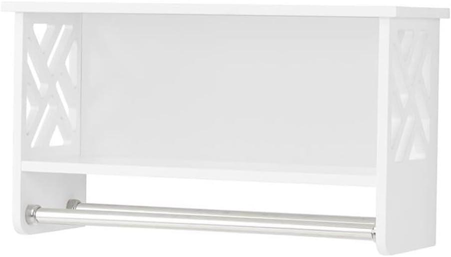 Coventry Bath Shelf with Two Towel Rods White - Alaterre Furniture