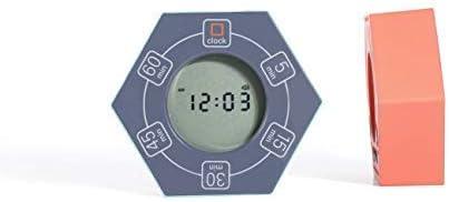 Hexagon Orange Digital Timer with Clock and Presets