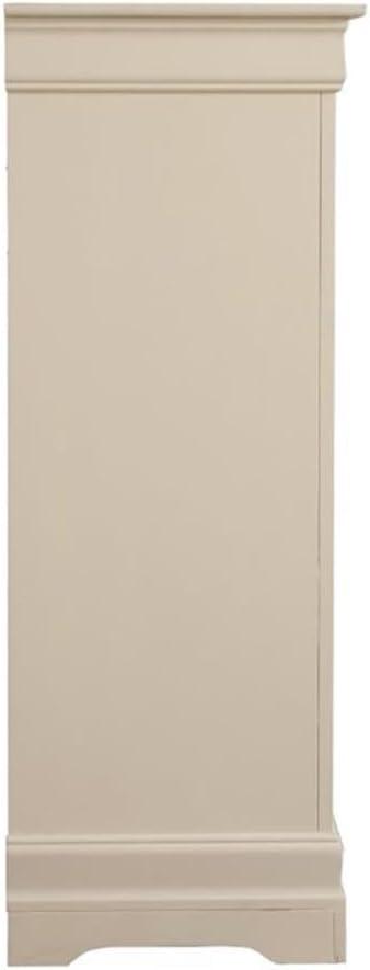 Glory Furniture Louis Phillipe 5 Drawer Chest in Beige