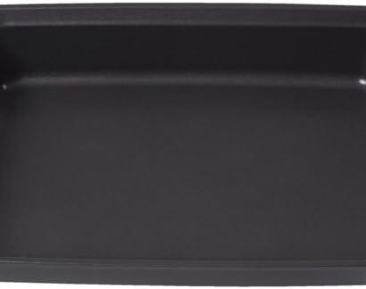 Gray Nonstick Carbon Steel Loaf Pan with Orange Handles, 9x5 Inch