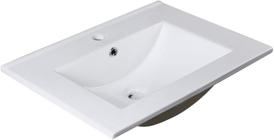 Fresca Allier 18.25'' White Ceramic Rectangular Bathroom Sink with Overflow
