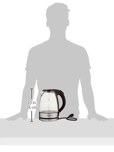 MegaChef 1.7Lt. Glass and Stainless Steel Electric Tea Kettle