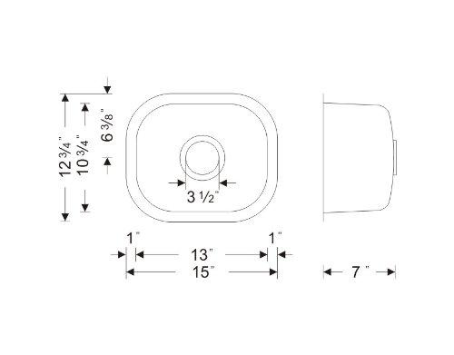 Craftsmen Series 15'' L Undermount Single Bowl Stainless Steel Kitchen Sink