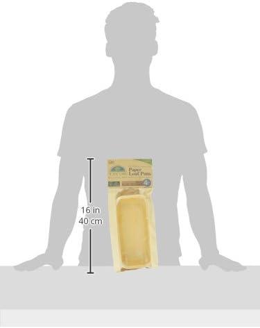 Natural Greaseproof Paper Loaf Baking Pans, 4-Count