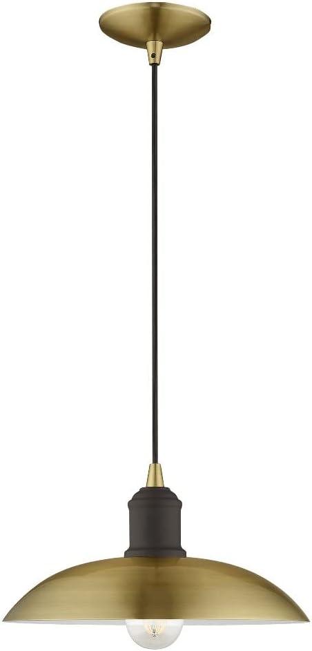 Livex Lighting Metal Shade 1 - Light Pendant in  Bronze