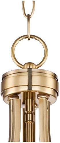 Possini Euro Design Deco Warm Brass Pendant Chandelier 21 1/2" Wide Modern White Marbled Bowl Glass 3-Light Fixture for Dining Room Kitchen Island