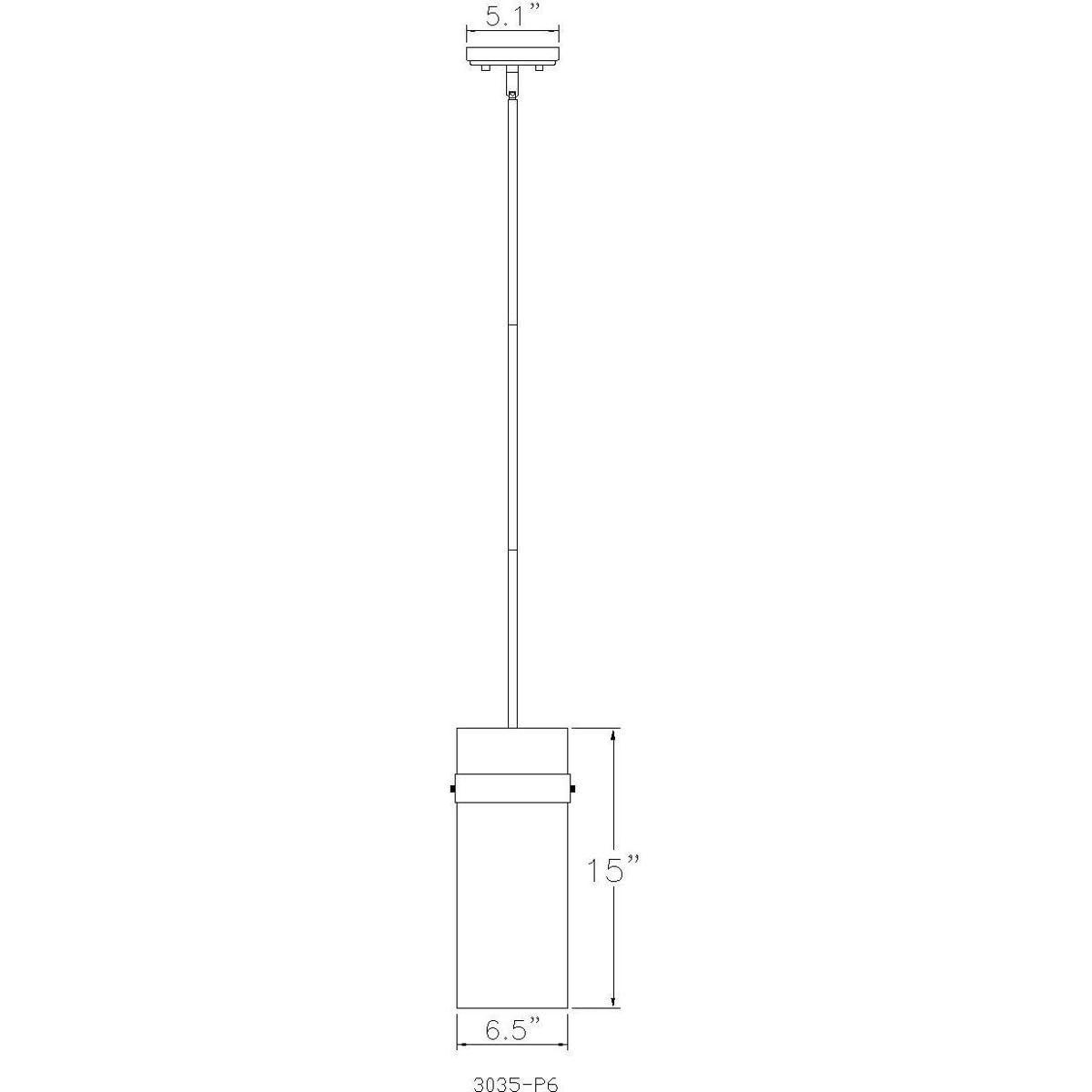 Z-Lite Fontaine 1 - Light Pendant in  Polished Nickel
