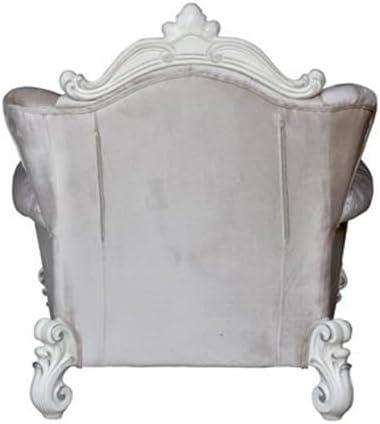 ACME Versailles Chair in Ivory Velvet & Bone White