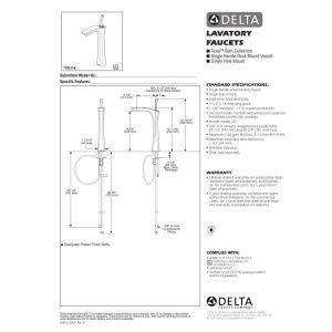 Tesla® Single hole Bathroom Faucet and Diamond Seal Technology