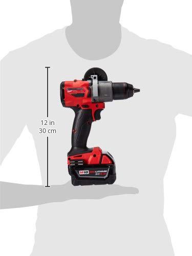 Milwaukee M18 Fuel 1/2" 18V Brushless Hammer Drill Driver 2804-22 with (2) 5Ah Batteries, Charger, & Tool Case