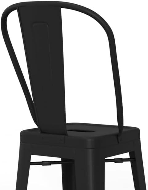 Simpli Home Fletcher Counter Stool with Metal Frame (Set of 2)