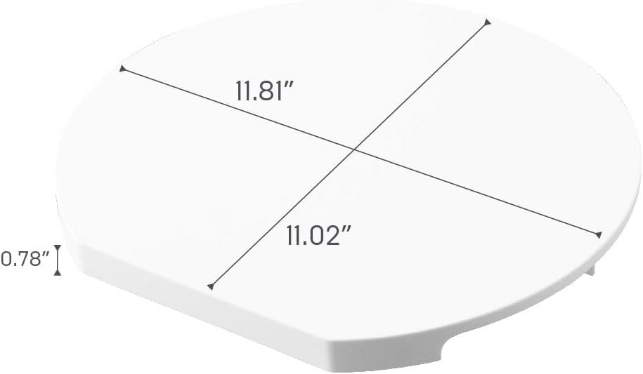 White Round Magnetic Polypropylene Cutting Board