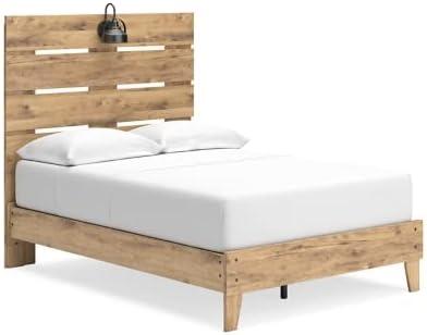 Signature Design by Ashley Casual Larstin Full Panel Headboard  Tan Brown
