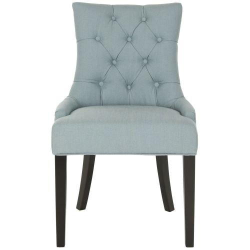 Abby 19''H Tufted Side Chairs (Set Of 2)  Silver Nail Heads - Sky Blue - Safavieh