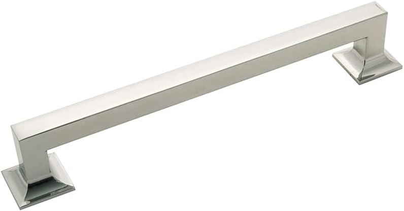 Hickory Hardware Studio Collection Pull 7-9/16 Inch (192mm) Center to Center Polished Nickel Finish