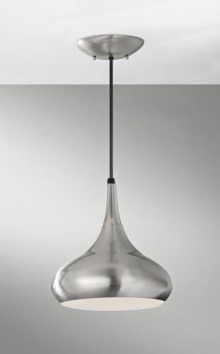 Feiss P1253BS Beso Glass Pendant Lighting, Satin Nickel, 1-Light (10"W x 10"H) 100watts