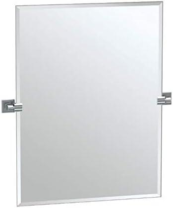 Elevate Modern Rectangle Beveled Frameless Wall Mirror | Bathroom Vanity Pivot Mirror