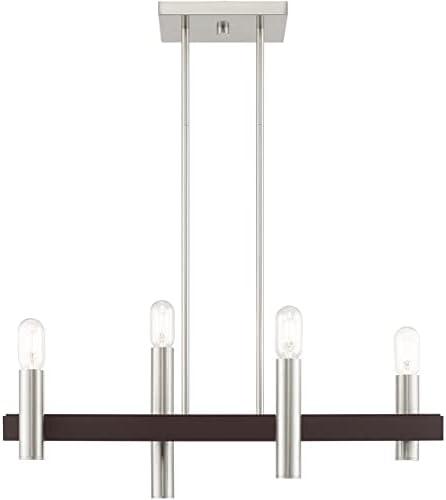 Livex Lighting Helsinki 4 - Light Chandelier in Brushed Nickel