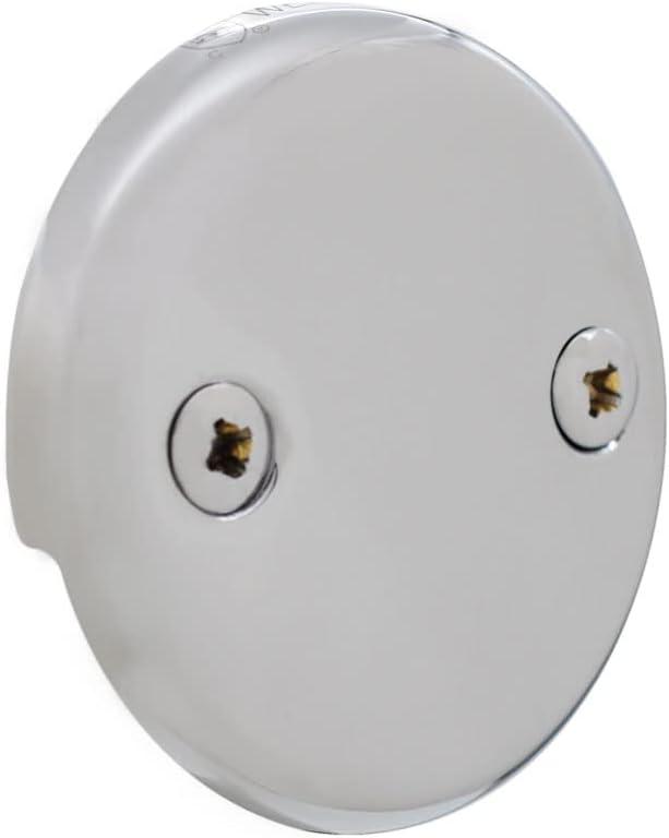 Westbrass 5-1/4" Front Diverter Tub Spout with Tip-Toe Drain and 2-Hole Overflow Trim CO531-26