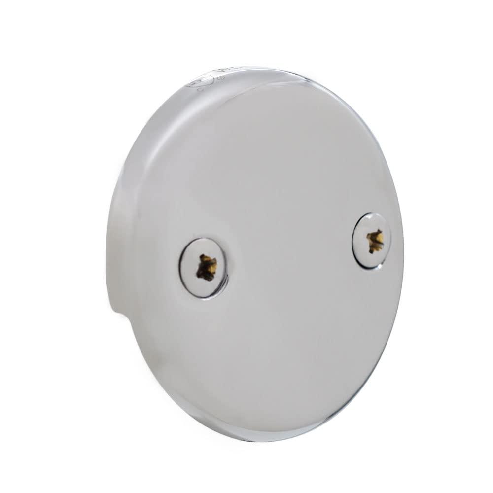 Westbrass 5-1/4" Front Diverter Tub Spout with Tip-Toe Drain and 2-Hole Overflow Trim CO531-26