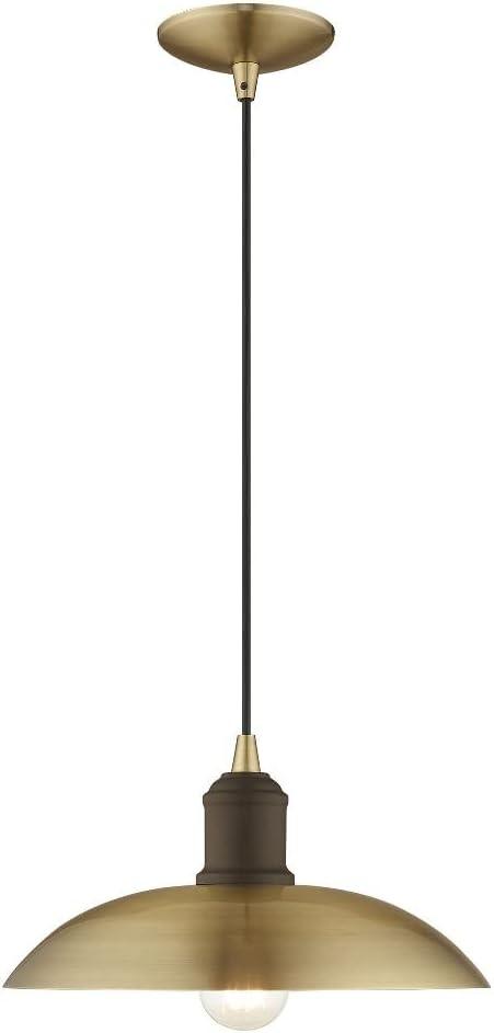 Livex Lighting Metal Shade 1 - Light Pendant in  Bronze