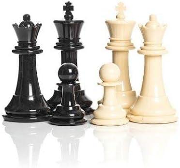 MegaChess 8" Tall Oversized Chess Set with Vinyl Roll-up Board