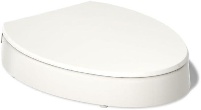 Hyten Elevated Toilet Seat with Quiet-Close Lid and Seat and Grip-Tight Bumpers