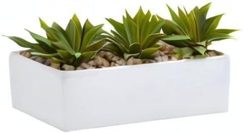 7'' Faux Agave Plant in Ceramic Planter