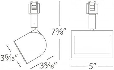 WAC Lighting L-3020W-30-WT Wall Wash LED Adjustable Track Head