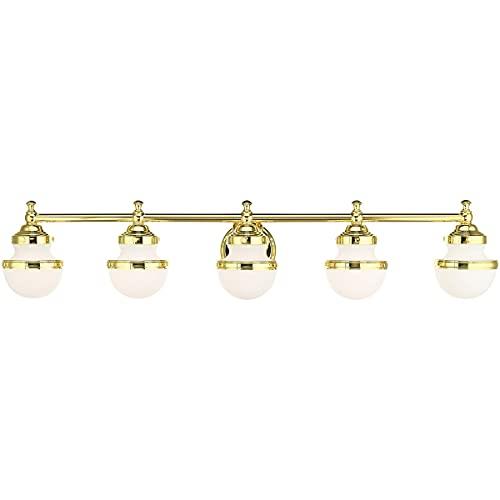 Livex Lighting Oldwick 5 - Light Vanity in  Polished Brass