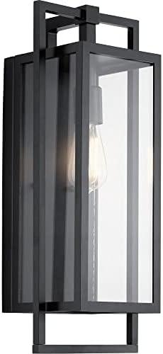 Goson™ 20" 1 Light Wall Light with Clear Glass Black