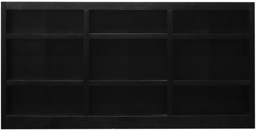 Concepts in Wood  Wall Storage Unit Bookcase - Espresso - 36in. H x 72in. W x 10.625in. D